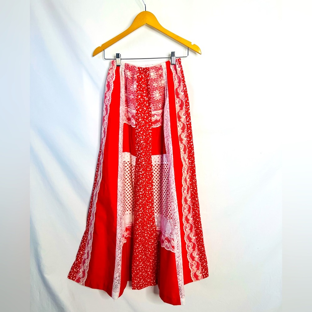 Vintage 70s Prairie Maxi Skirt by Carefree Fashions